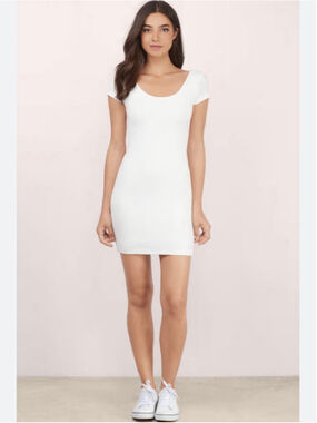 Women's Wasabi + Mint White Bodycon Mini Dress White Size Small